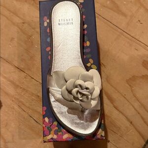 Stuart Weitzman Jelly Sandals with Floral Detail